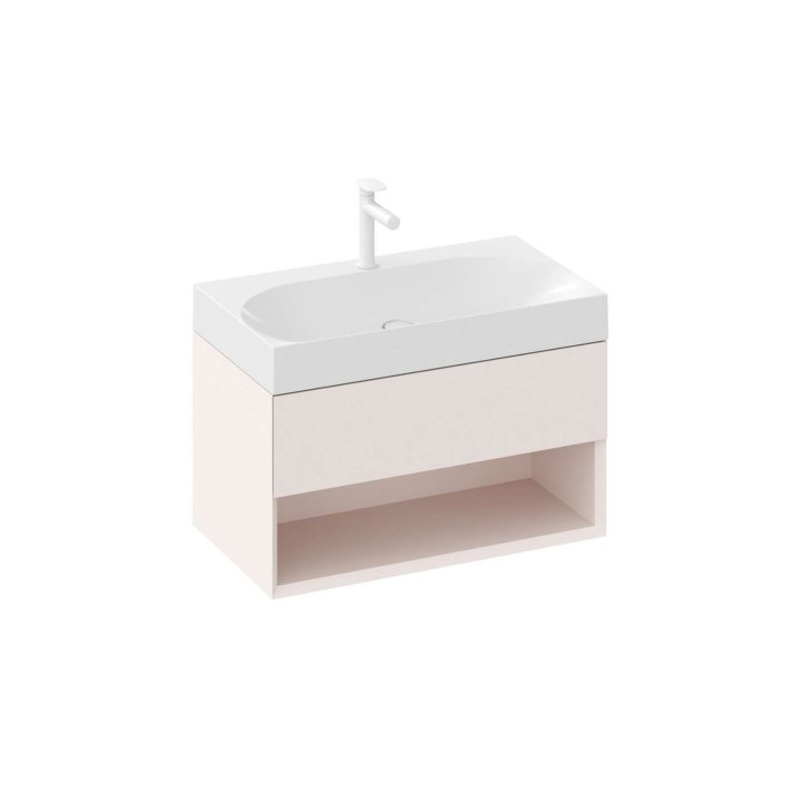 Ravak Lite - Umyvadlová skříňka 80x45x43 cm, 1 zásuvka, Alabaster Pink X000001866