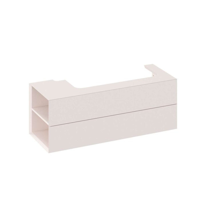 Ravak Lite - Umyvadlová skříňka 120x45x43 cm, 2 zásuvky, Alabaster Pink X000001884
