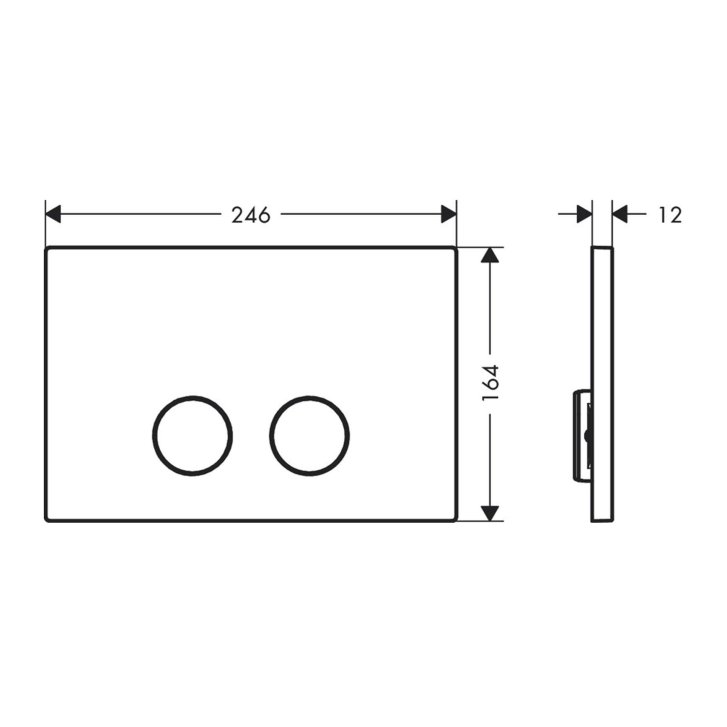 Axor FlushPlate - Ovládání splachování, chrom 42530000