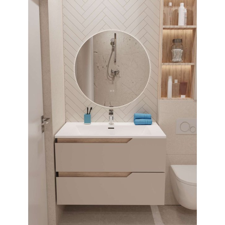 kielle Idolio - Zrcadlo s LED osvětlením a vyhříváním, průměr 60 cm 50324051