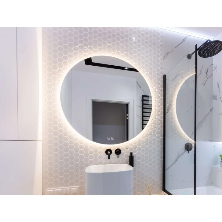 kielle Idolio - Zrcadlo s LED osvětlením a vyhříváním, průměr 100 cm 50324071