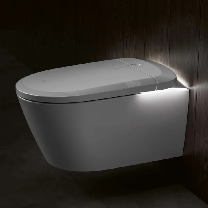 Villeroy & Boch ViClean - Elektronický bidet s keramikou, závěsný, DirectFlush, CeramicPlus, SoftClosing, alpská bílá V16EN3R1