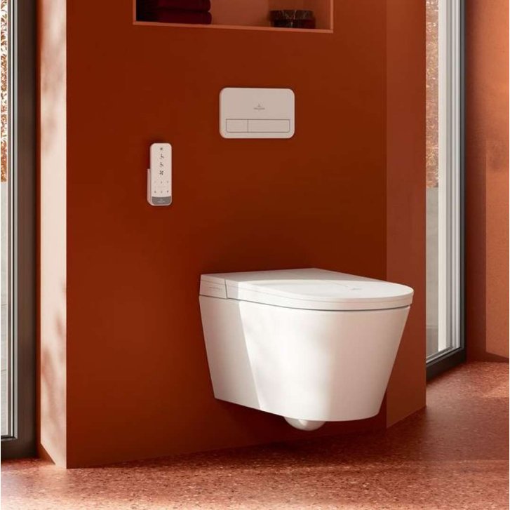 Villeroy & Boch Tivo - Elektronický bidet s keramikou, závěsný, DirectFlush, CeramicPlus, SoftClosing, alpská bílá V22EM101