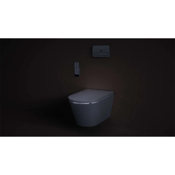 Villeroy & Boch Tivo - Elektronický bidet s keramikou, závěsný, DirectFlush, CeramicPlus, SoftClosing, alpská bílá V22EM101