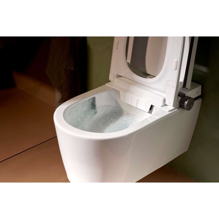 Hansgrohe LavaPura Element S - Elektronický bidet s keramikou, SoftClose, AquaHelix Flush, HygieneEffect, SmartClean, bílá 63021450