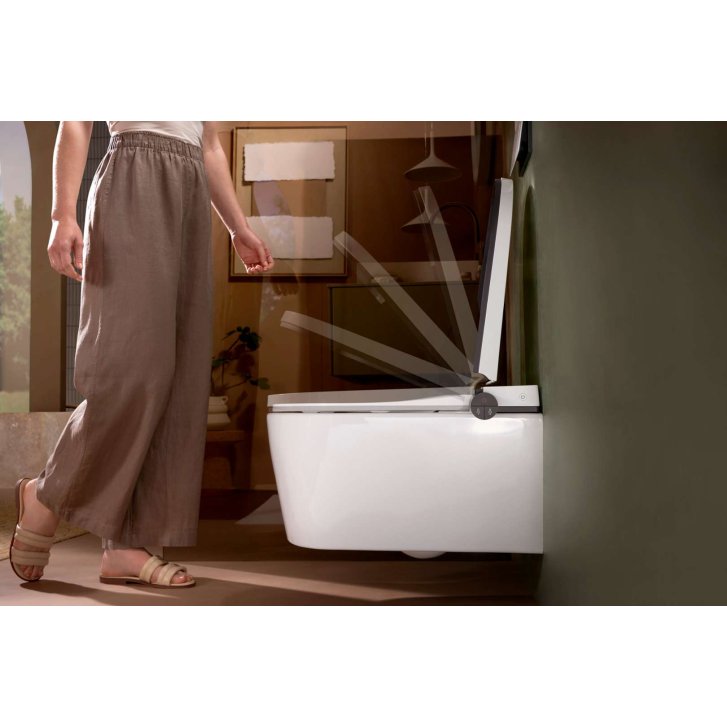 Hansgrohe LavaPura Element S - Elektronický bidet s keramikou, SoftClose, AquaHelix Flush, HygieneEffect, SmartClean, bílá 63021450