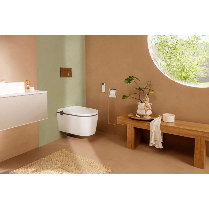 Hansgrohe LavaPura Element S - Elektronický bidet s keramikou, SoftClose, AquaHelix Flush, HygieneEffect, SmartClean, bílá 63021450