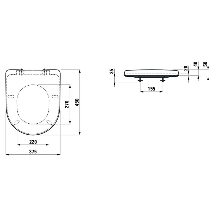 Laufen Pro - WC sedátko, SoftClose, bílá H8939590000001