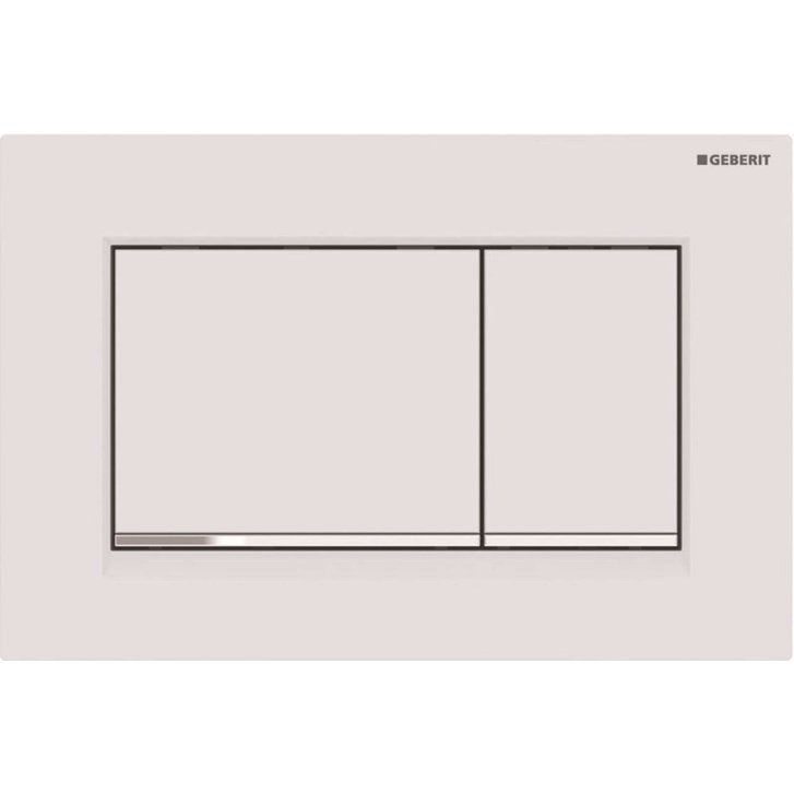 Geberit Sigma20 - Ovládací tlačítko splachování, bílá mat/chrom 115.883.JT.1