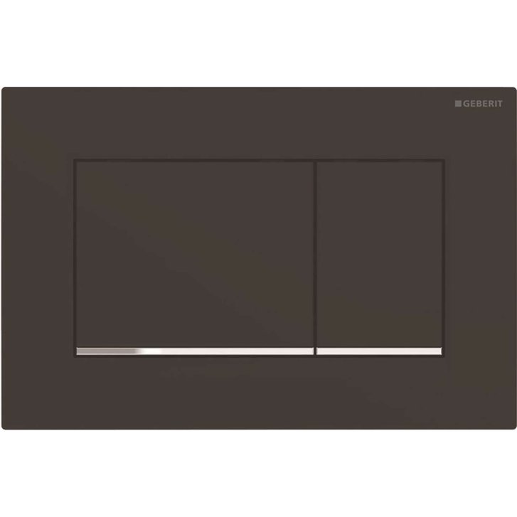 Geberit Sigma20 - Ovládací tlačítko splachování, černá mat/chrom 115.883.14.1