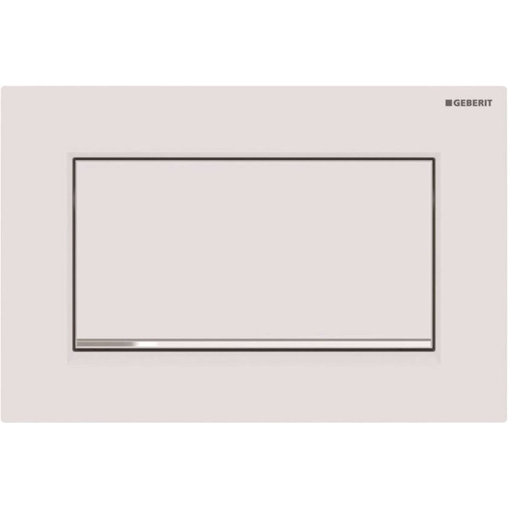Geberit Sigma10 - Ovládací tlačítko splachování, bílá mat/chrom 115.893.JT.1