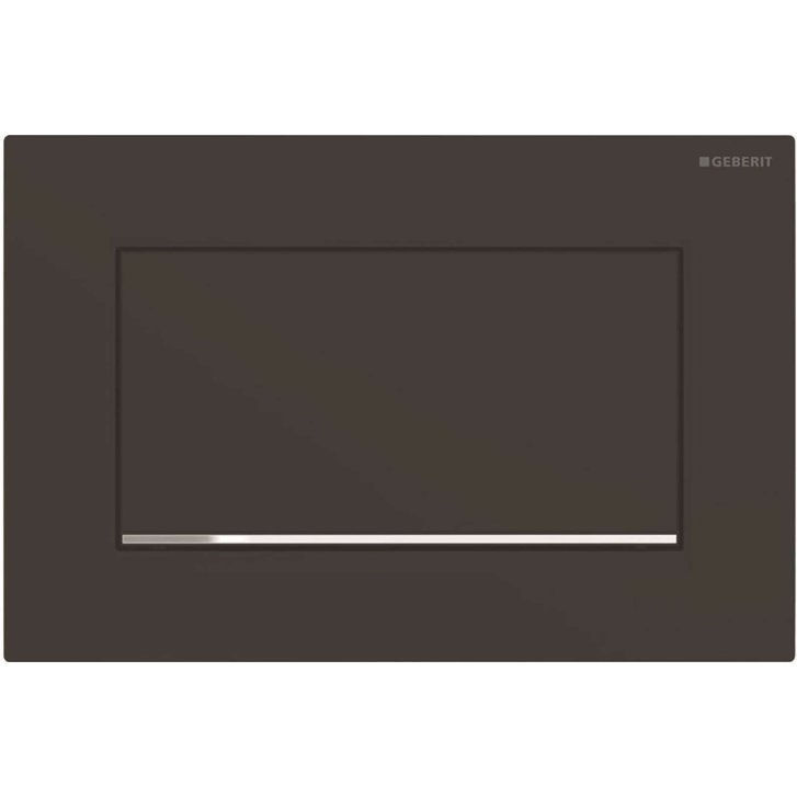Geberit Sigma10 - Ovládací tlačítko splachování, černá mat/chrom 115.893.14.1