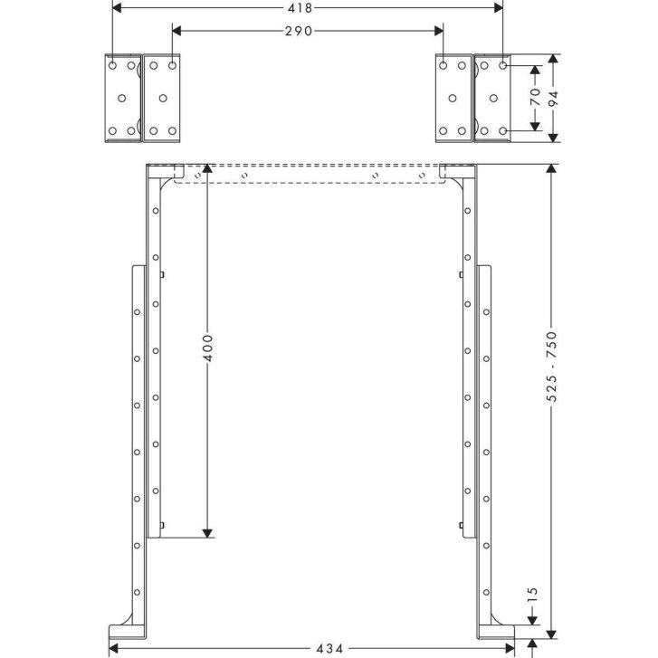 Hansgrohe sBox - Montážní vzpěry 28021000