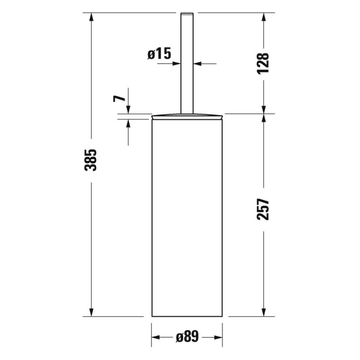 Duravit D-Code - WC štětka na postavení, chrom 0099281000