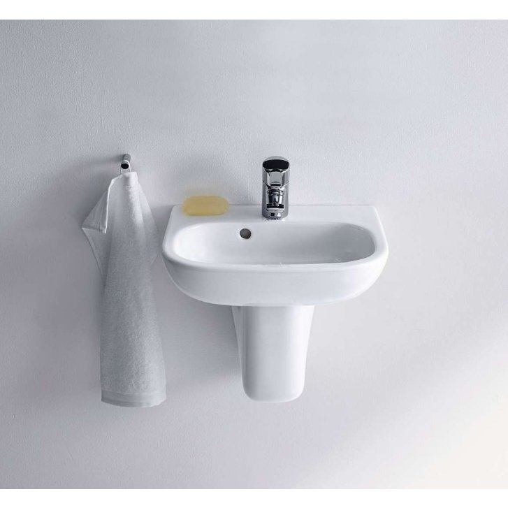 Duravit D-Code - Polosloup pro umyvadlo, bílá 08571800002