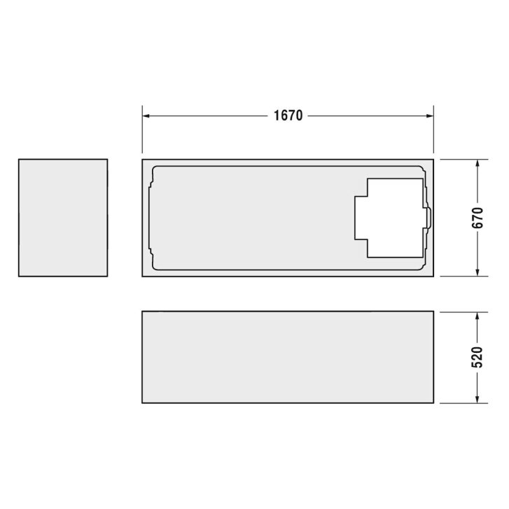 Duravit - Podpora pro vanu D-Code, 1700x700 mm 790472000000000