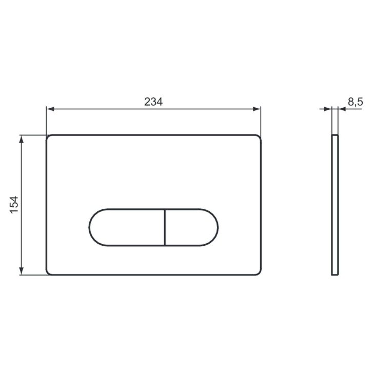 Ideal Standard Oleas - Ovládací tlačítko splachování Oleas M1, bílá R0115AC