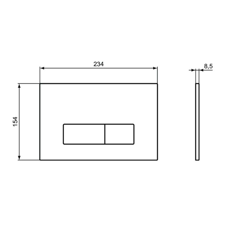 Ideal Standard Oleas - Ovládací tlačítko splachování Oleas M2, chrom R0121AA