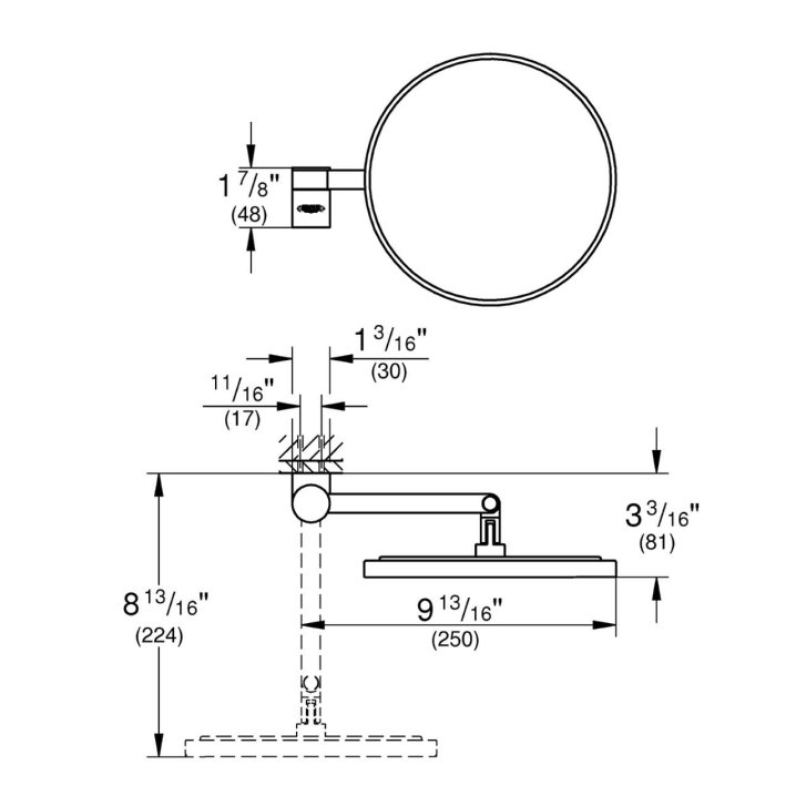 Grohe Selection - Kosmetické zrcátko, kartáčovaný Cool Sunrise 41077GN0