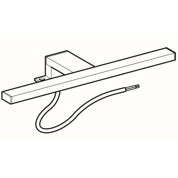 Geberit Selnova Square - Osvětlení pro galerku, délka 300 mm, chrom 501.280.00.1