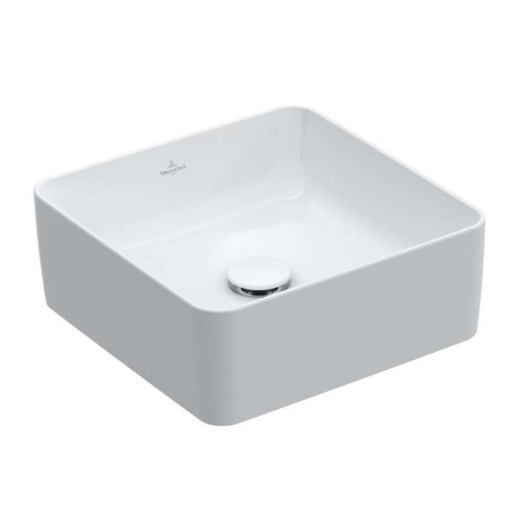 Villeroy & Boch Collaro - Umyvadlo na desku, 38x38 cm, alpská bílá 4A213801