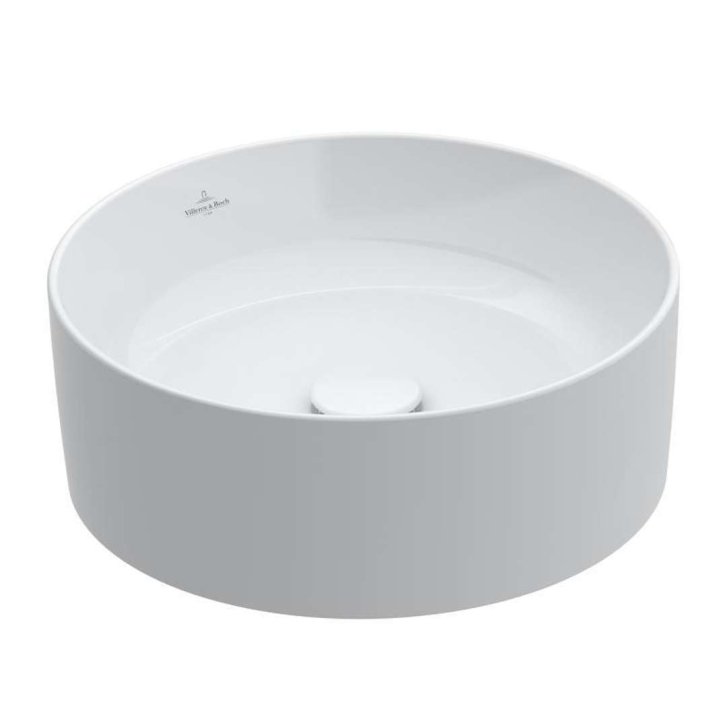 Villeroy & Boch Collaro - Umyvadlo na desku, průměr 40 cm, CeramicPlus, alpská bílá 4A1840R1