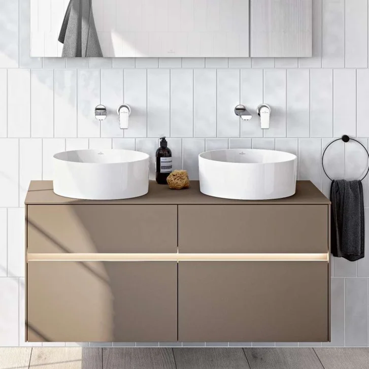 Villeroy & Boch Collaro - Umyvadlo na desku, průměr 40 cm, CeramicPlus, alpská bílá 4A1840R1