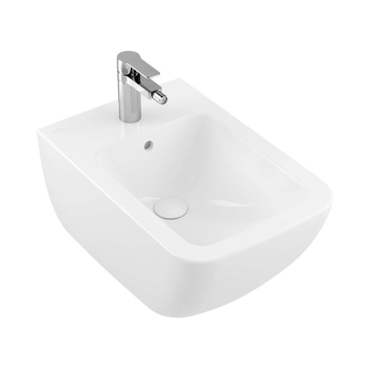 Villeroy & Boch Venticello - Závěsný bidet, s 1 otvorem pro baterii, alpská bílá 44110001