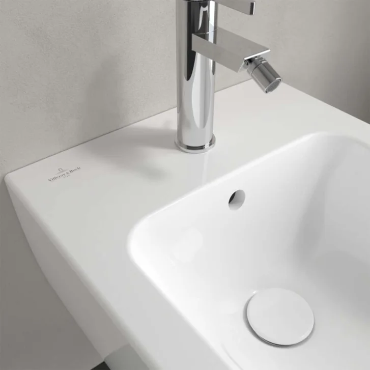 Villeroy & Boch Venticello - Závěsný bidet, s 1 otvorem pro baterii, CeramicPlus, alpská bílá 441100R1