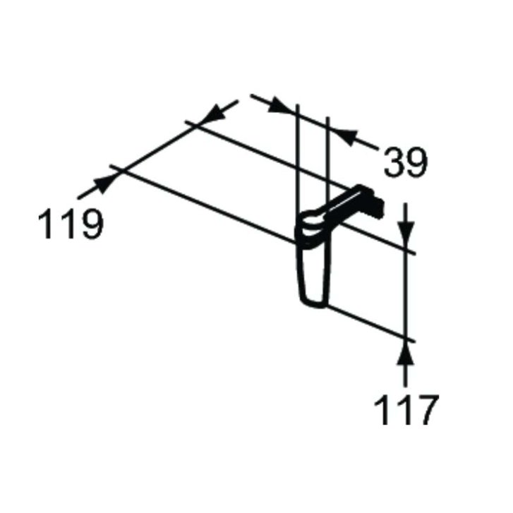 Ideal Standard Mirror&Light - LED svítidlo Sabrina 39x119x117 mm, chrom T3248AA