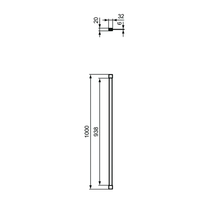 Ideal Standard Connect 2 - Upevňovací rameno, chrom K9382VA