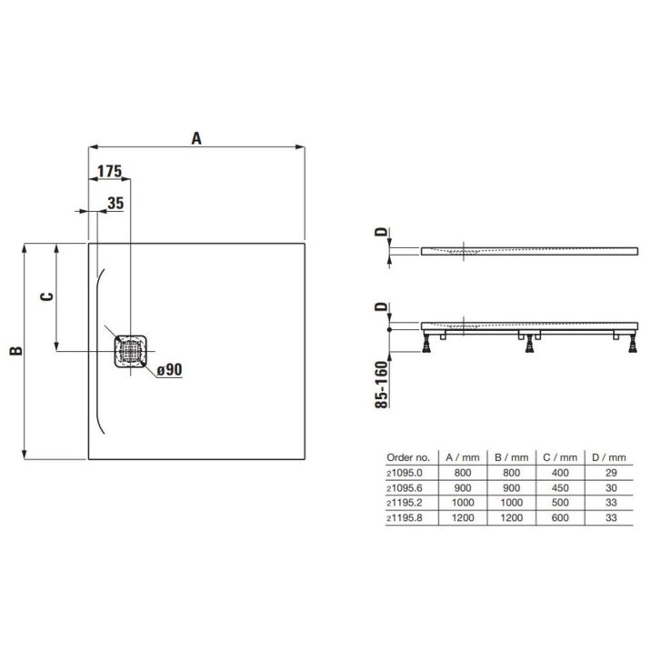 Laufen Pro - Sprchová vanička 80x80 cm, světlá šedá H2109500770001