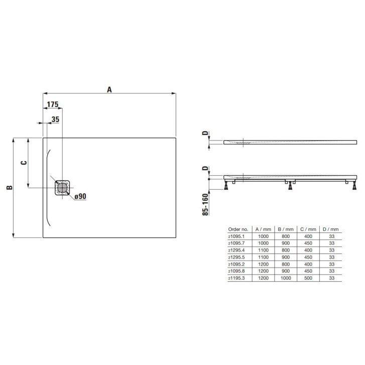 Laufen Pro - Sprchová vanička 120x100 cm, antracit H2119530780001