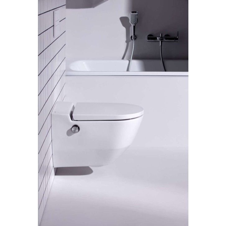 Laufen Cleanet Navia - Elektronický bidet s keramikou, Rimless, SoftClose, matná bílá H8206017570001