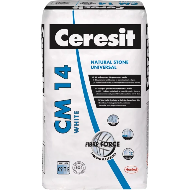 Lepidlo CERESIT CM 14 White - Bílé lepidlo na mramor a mozaiku 25kg, KS.81201