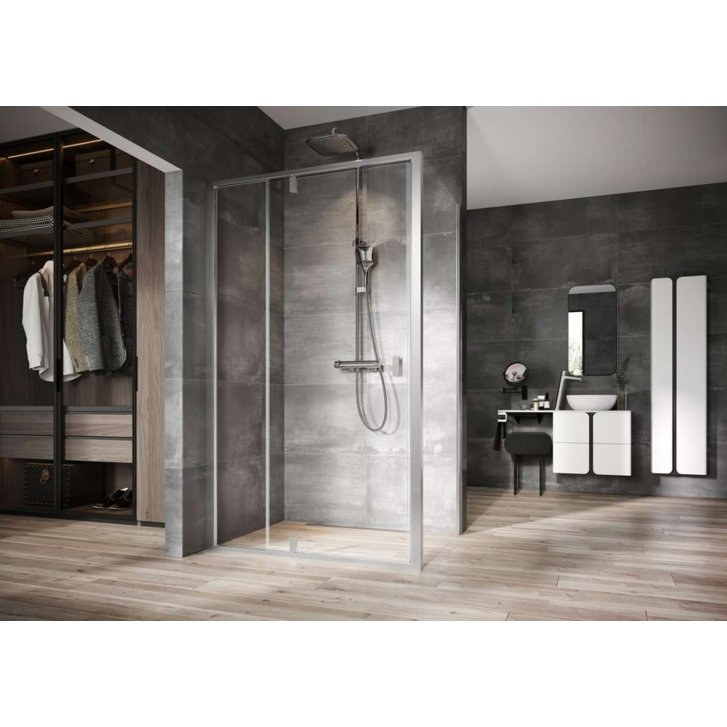 Ravak Nexty - Sprchové dveře pivotové 110 cm, satin/čiré sklo 03OD0U00Z1