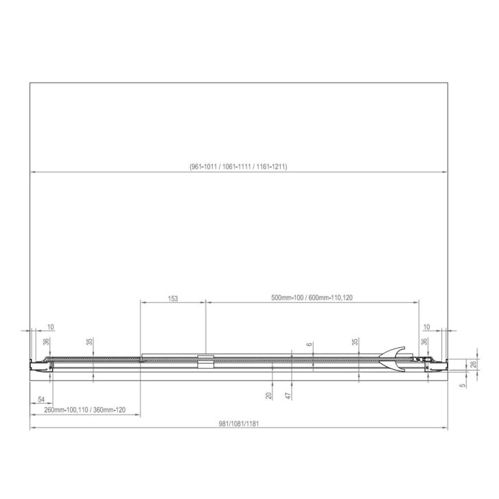 Ravak Pivot - Sprchové dveře PDOP2-100, 96-101 cm, satin/čiré sklo 03GA0U00Z1