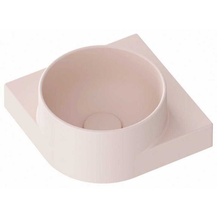 Ravak Yard - Umývátko rohové 28x28 cm, bez přepadu, otvor pro baterii, Alabaster Pink XJX0G228000