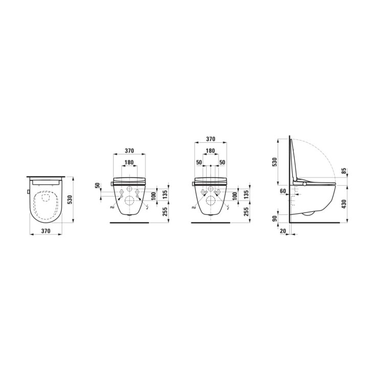 Laufen Cleanet Pro - Elektronický bidet s keramikou, SoftClose, Rimless, bílá H600890000S002