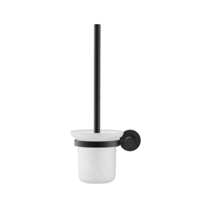 Duravit D-Code - WC štětka nástěnná s držákem, matné sklo/matná černá 0099274600