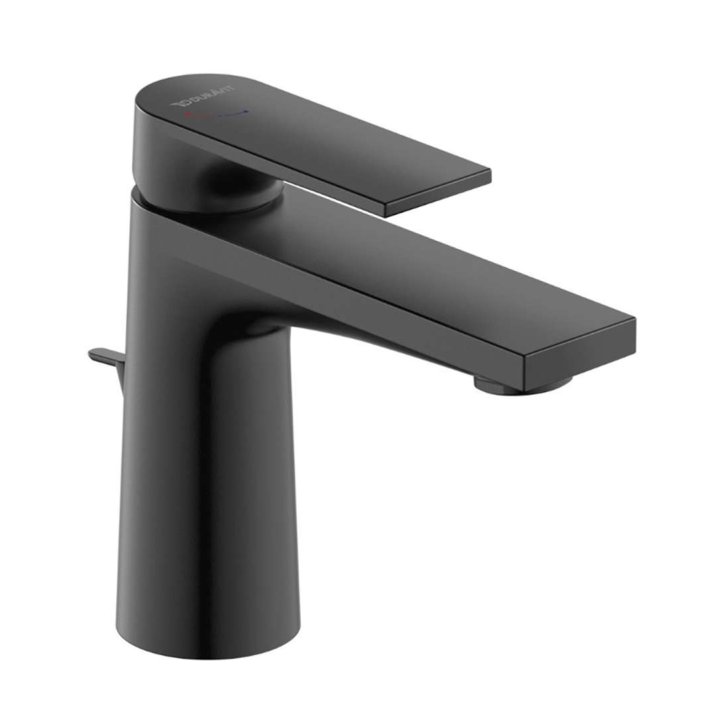 Duravit Tulum - Umyvadlová baterie s výpustí, FreshStart, matná černá TU1011001046