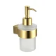 kielle Vega - Dávkovač mýdla s držákem, matné sklo/brushed gold 40118036