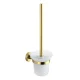 kielle Oudee - WC štětka nástěnná s držákem, matné sklo/brushed gold 40502036