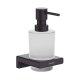 Hansgrohe AddStoris - Dávkovač mýdla s držákem, matné sklo/černá mat 41745670