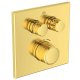 Ideal Standard CeraTherm Navigo - Termostatická sprchová baterie pod omítku pro 2 spotřebiče, Brushed Gold A7302A2