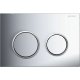 Geberit Omega20 - Ovládací tlačítko splachování, lesklý chrom/matný chrom 115.085.KH.1