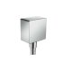 Hansgrohe Fixfit - Přípojka hadice Square se zpětným ventilem, chrom 26455000