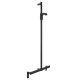 Keuco Axess - Madlo se sprchovou tyčí 70x130 cm, s držákem sprchy, matná černá 35014377013