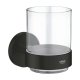 Grohe QuickFix Start - Držák kartáčků a pasty, sklo/matná černá 411942430