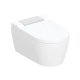 Geberit AquaClean - Elektronický bidet Sela s keramikou, závěsný, TurboFlush, SoftClosing, KeraTect, bílá/lesklý chrom 146.220.21.1